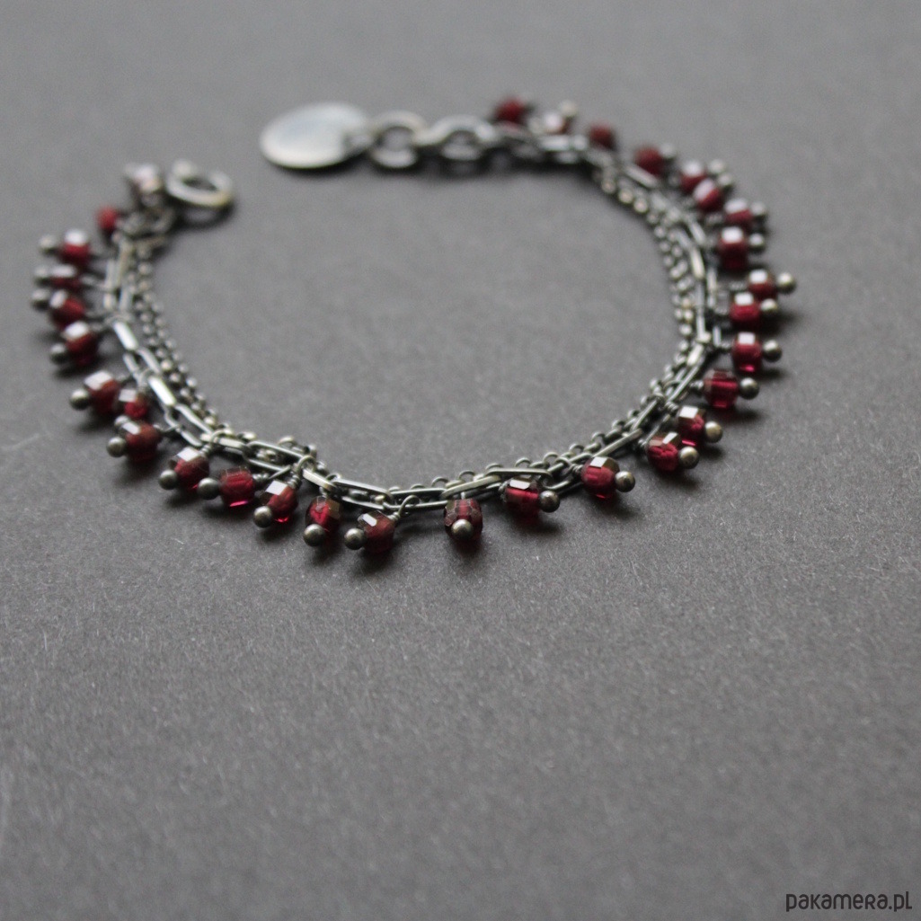 bransoletki z kamieni naturalnych Bransoletka Granatka 3