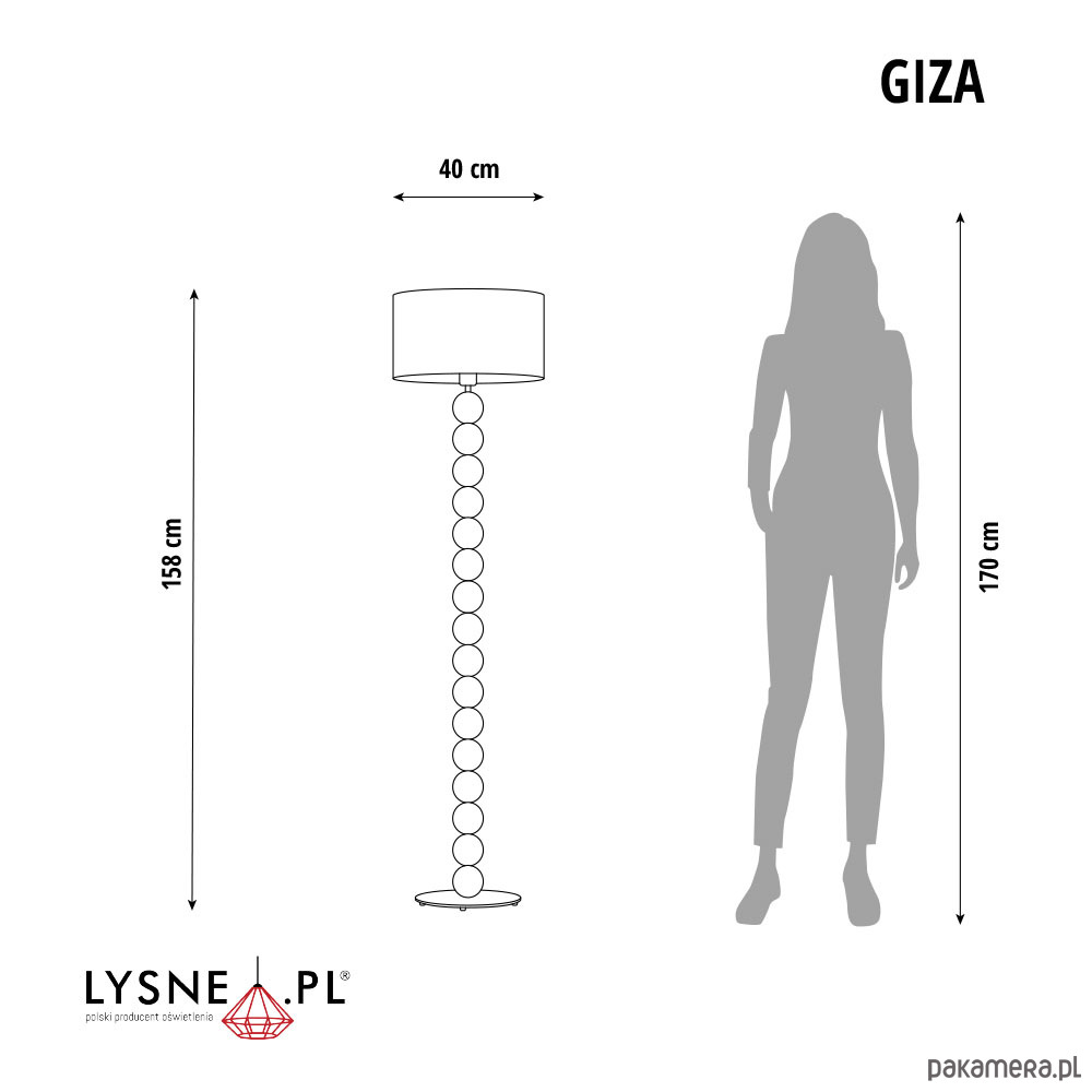 lampy podłogowe Nowoczesna lampa stojąca z kulami GIZA ECO 6