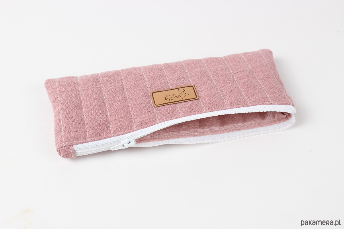 piórniki Piórnik lniany - zgaszony róż 2