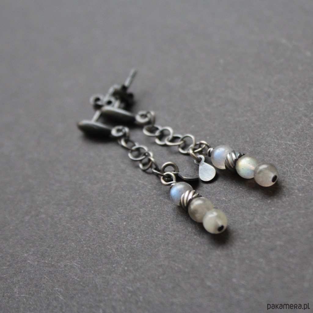 kolczyki z kamieniami Kolczyki labradorytki 3