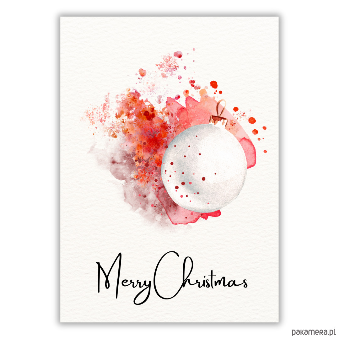 plakaty Plakat White Christmas bauble 1