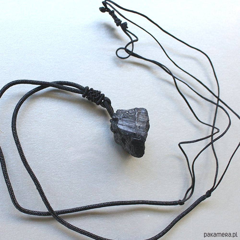 biżuteria męska Surowy TURMALIN wisior 1