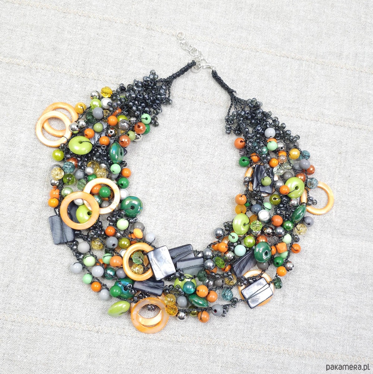 kolie 6022 Artystyczny Naszyjnik "Leśne Echa" 4