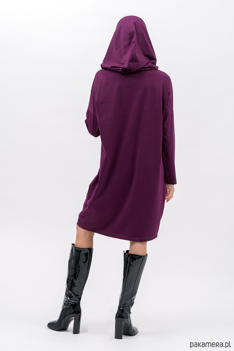 sukienki midi damskie Sukienka ,,NANA" bakłażan 2