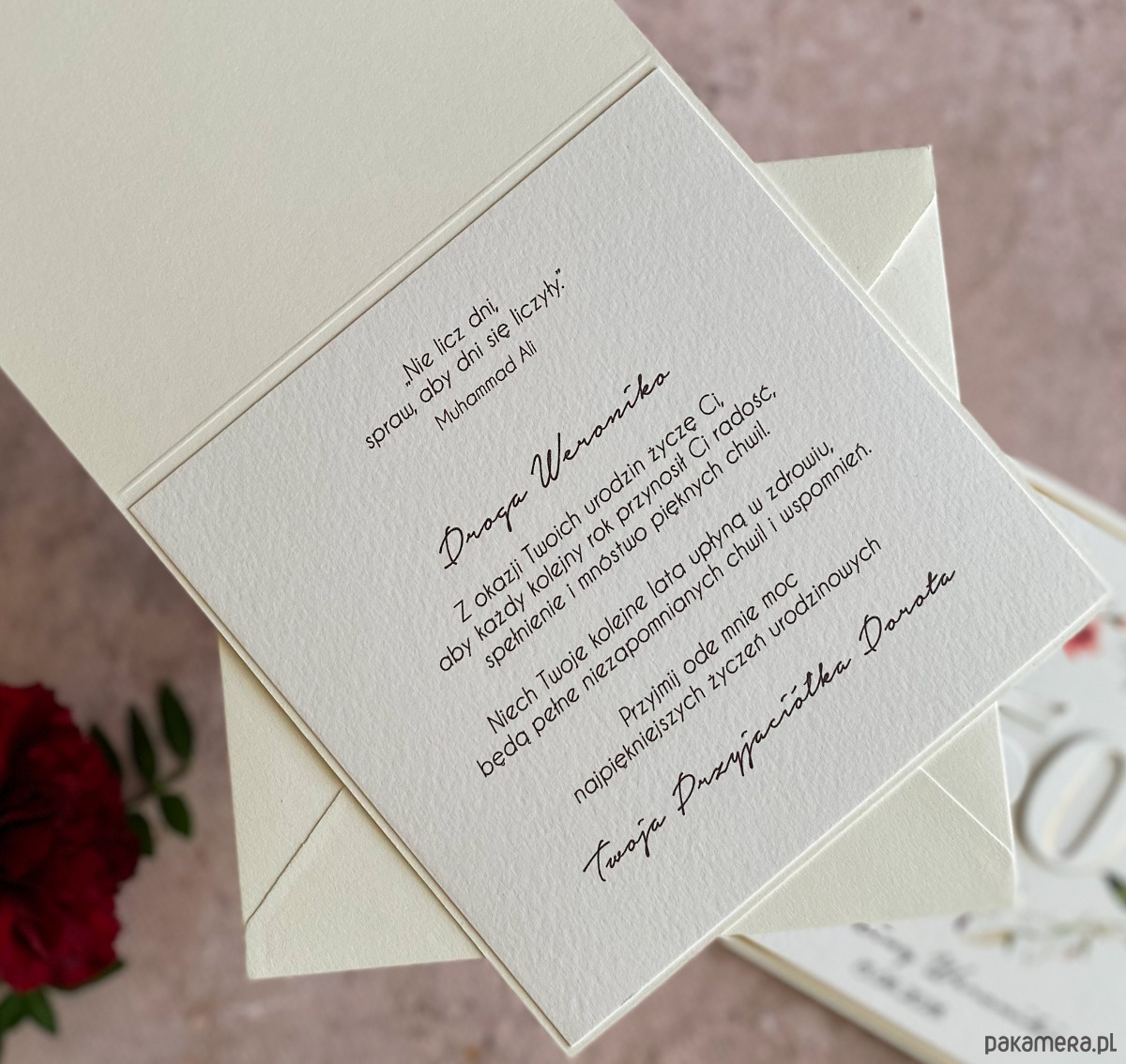 kartki scrapbooking Kartka urodzinowa z kopertą prezentową, BH 70 3