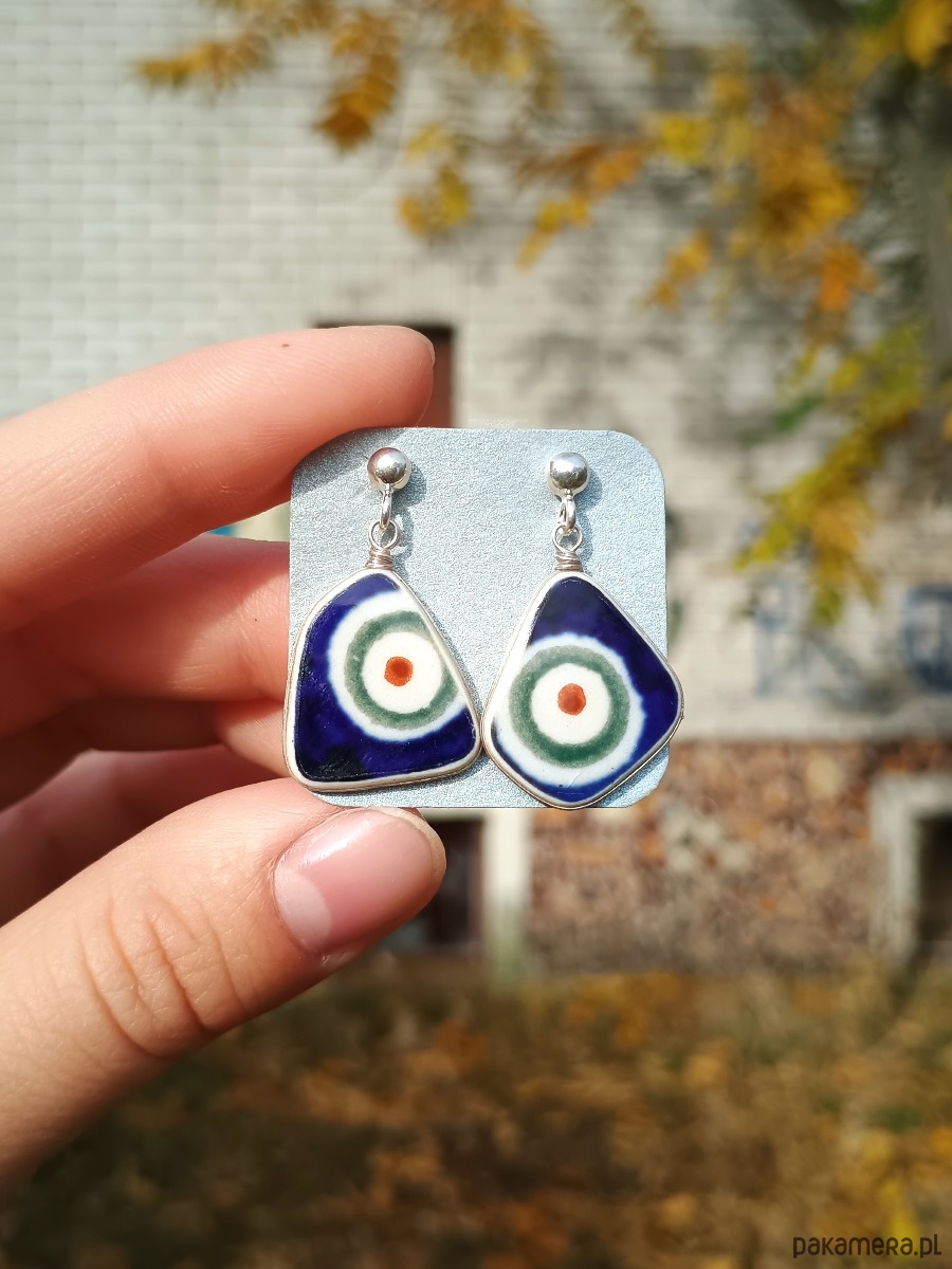 kolczyki ceramiczne Kolczyki ceramiczne Bolesławiec 1