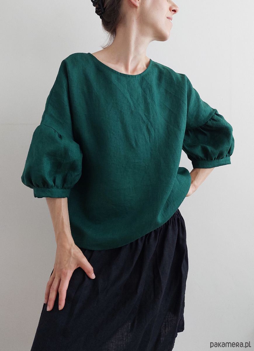 bluzki - inne Bluzka "COSMOS", len 100% 2