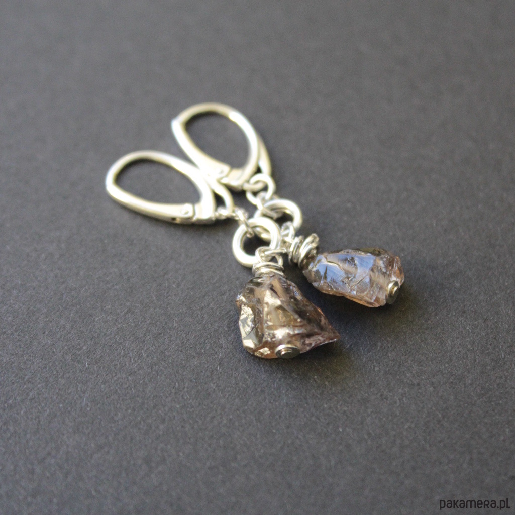 kolczyki z kamieniami Kolczyki z dymnym kwarcem 3