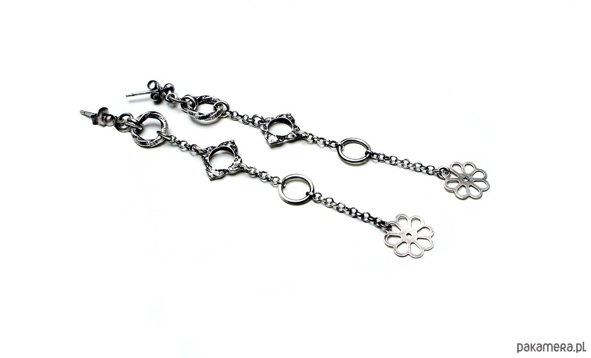 kolczyki srebrne Silver flower vol.2  - kolczyki 5