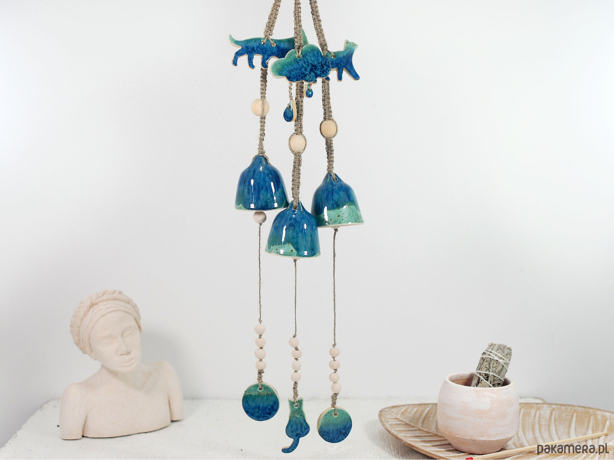 Ozdoby na ścianę Wisząca ozdoba ceramiczna do salonu lub sypialni - kocie sprawy 1