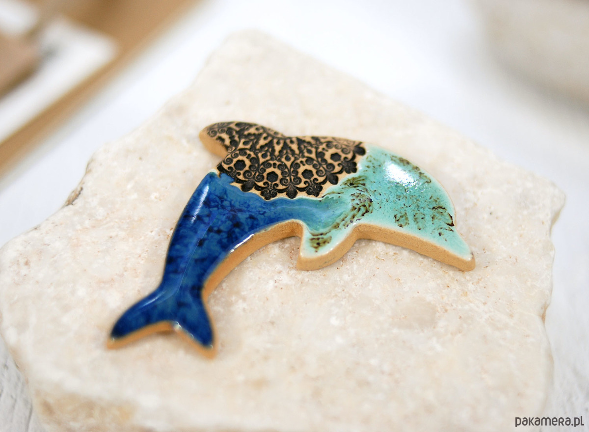 magnesy Ceramiczny delfin -  magnes na lodówkę 7