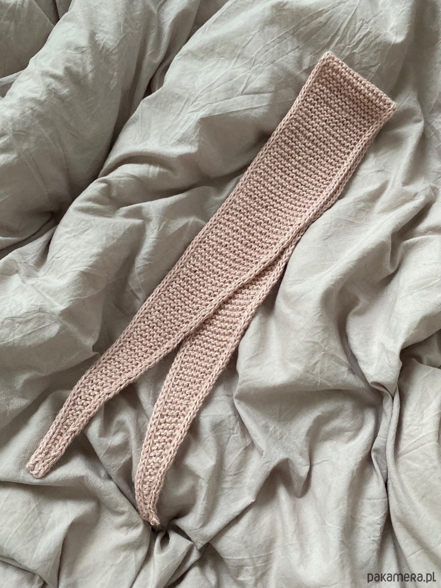 szale damskie Mini szalik z alpaki brudny róż/ dusty pink 1