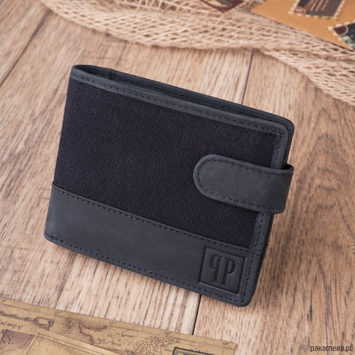 portfele męskie ZESTAW MĘSKI ZUP-21-BL PLECAK VINTAGE T-19-BL ORAZ PORTFEL SKÓRZANY T-03-BL 1