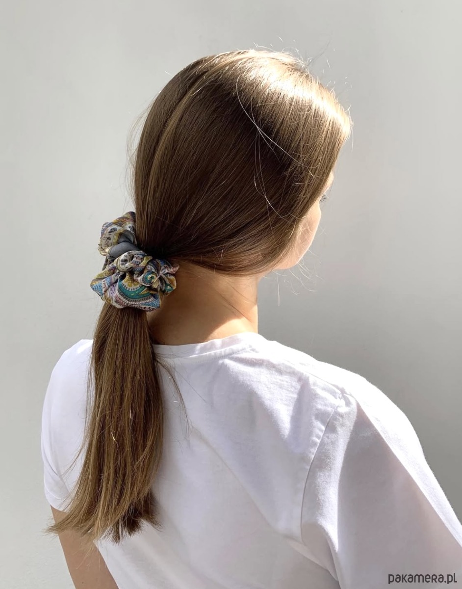 gumki do włosów Jedwabna gumka do włosów scrunchie Irene 2
