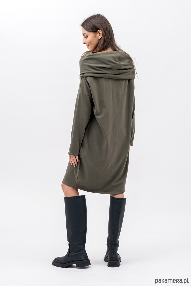 sukienki midi damskie Sukienka ,,NANA" khaki 2