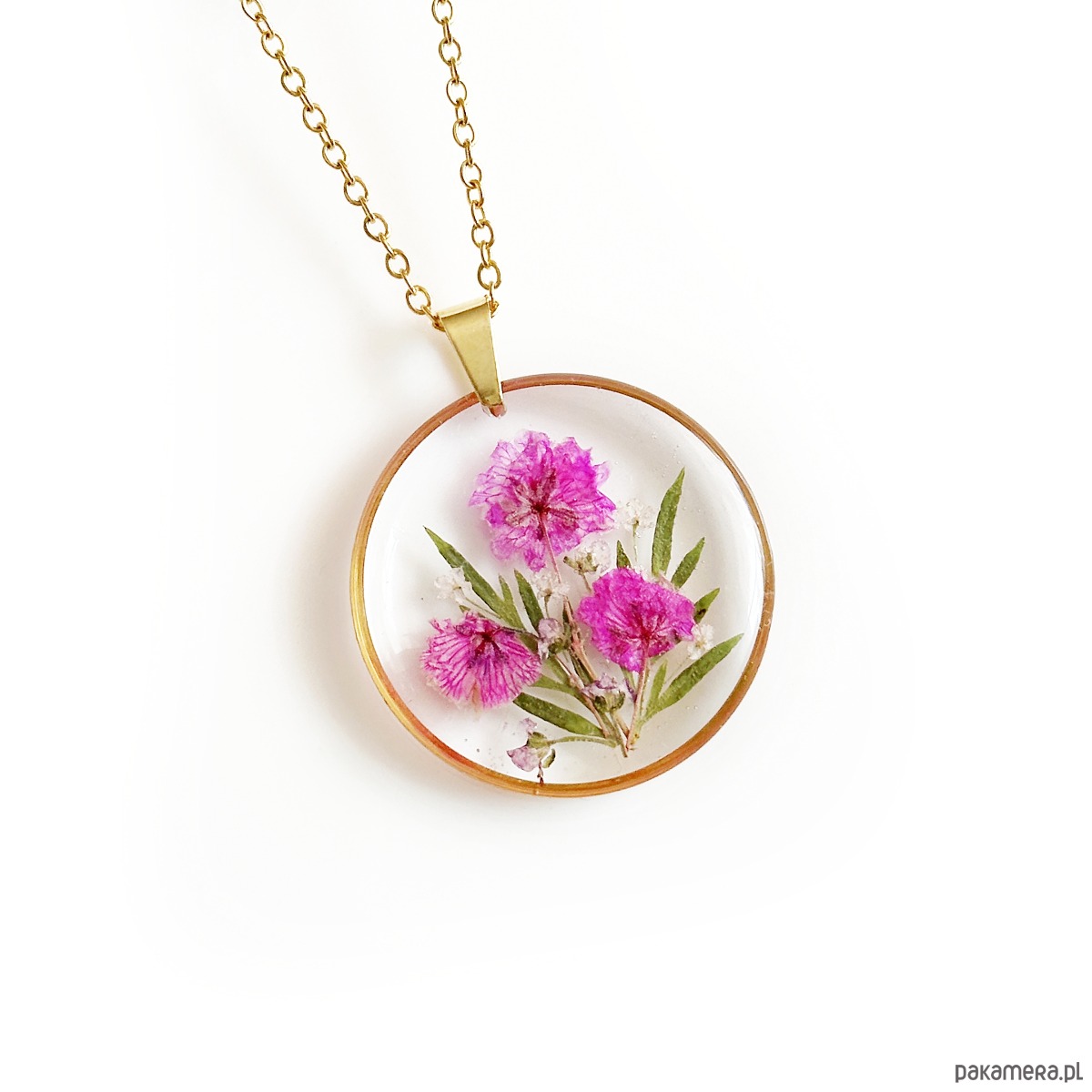 naszyjniki - inne Naszyjnik z kwiatami, prezent na święta 1