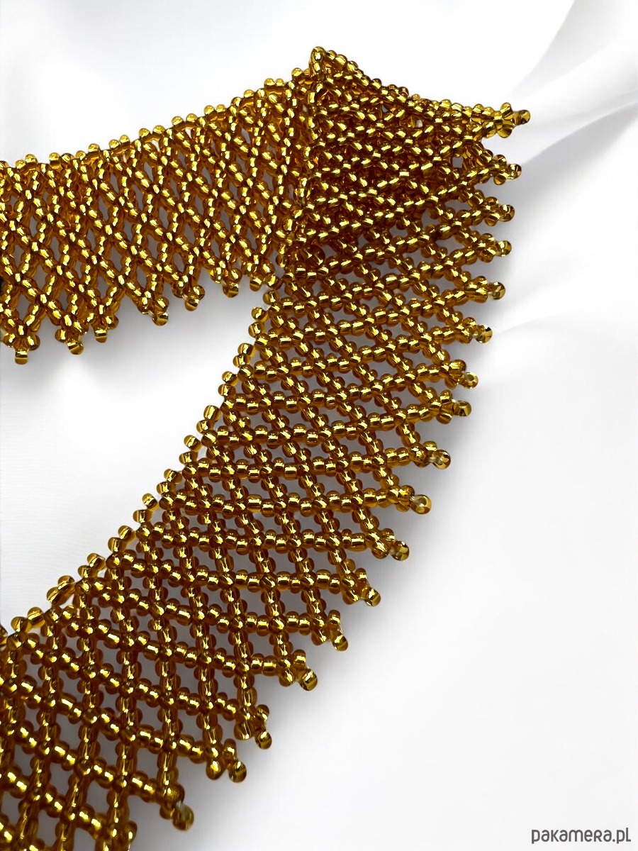 kolie Złota kolia koralikowa  3