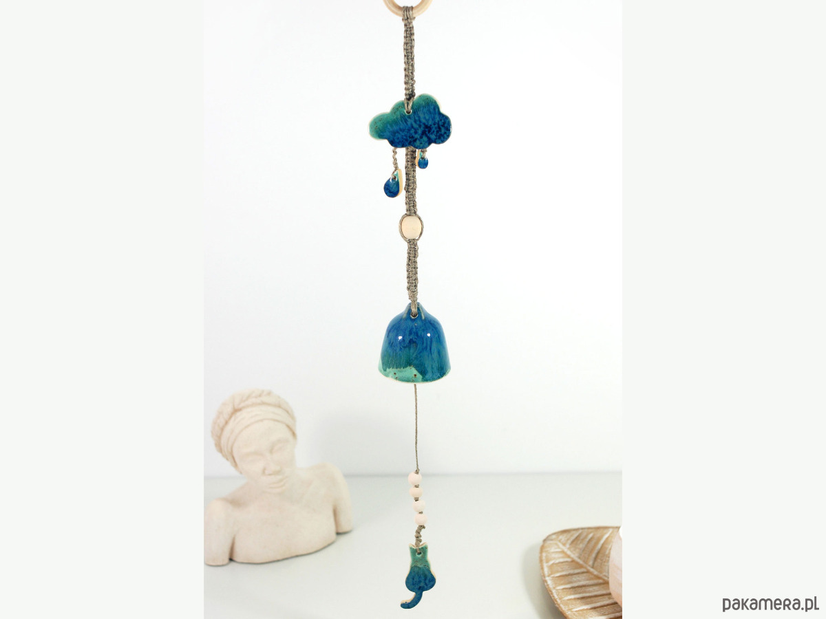 Ozdoby na ścianę Wisząca ozdoba ceramiczna do salonu lub sypialni - kocie sprawy 2