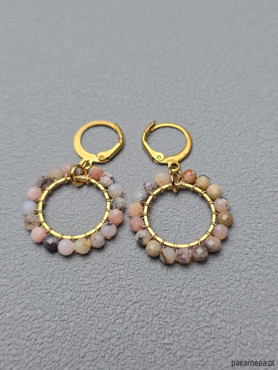 kolczyki pozłacane Kolczyki pozłacane  Opalowe Kółka 1