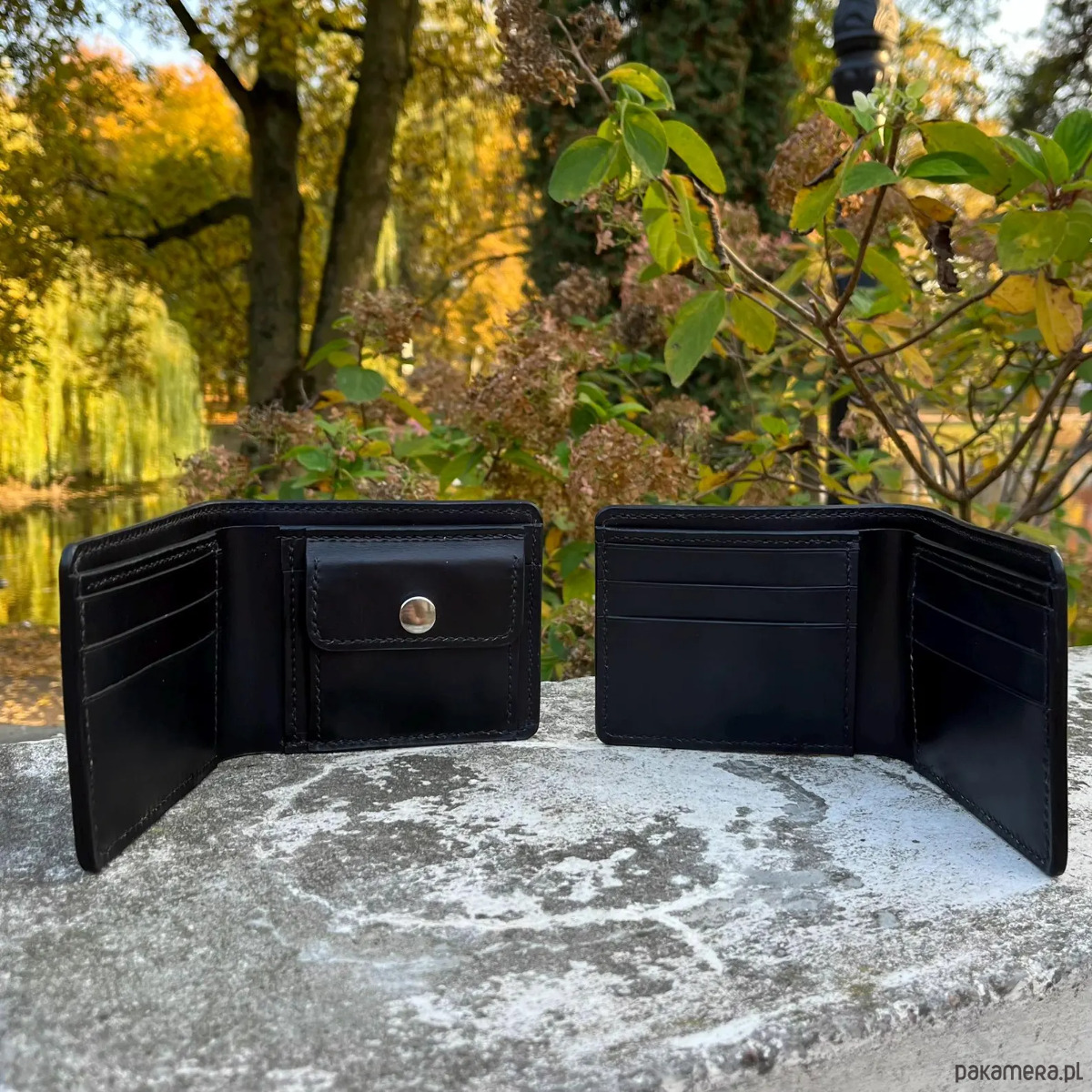 portfele męskie Portfel skórzany klasyczny na banknoty i bilon 5