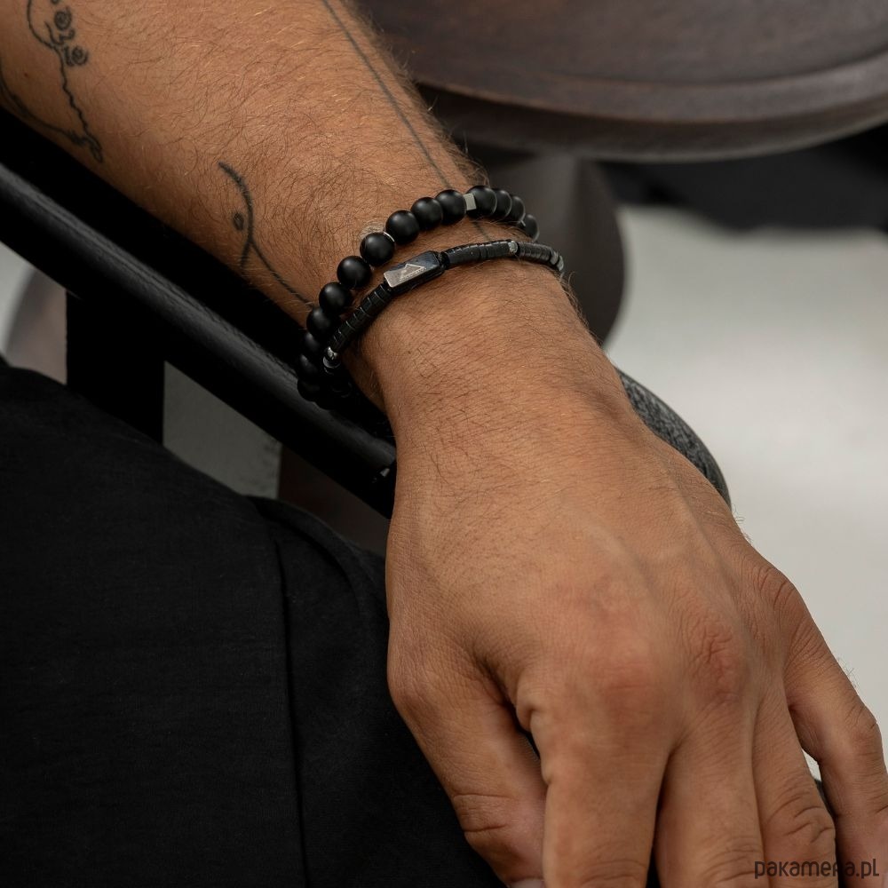 biżuteria męska Męska bransoletka z kamieniem sukcesu 1