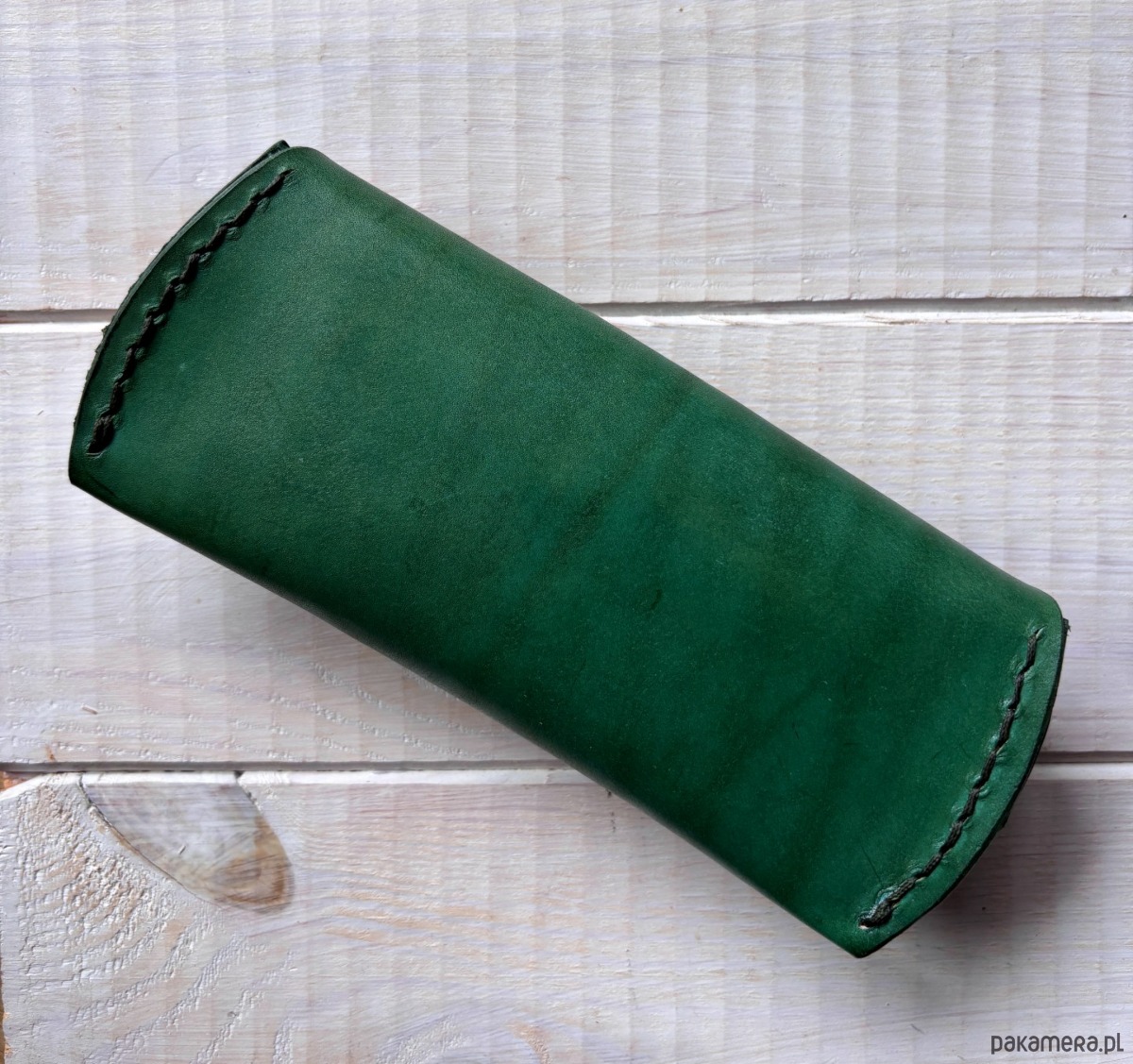 okulary damskie Skórzane etui na okulary - zielone 2