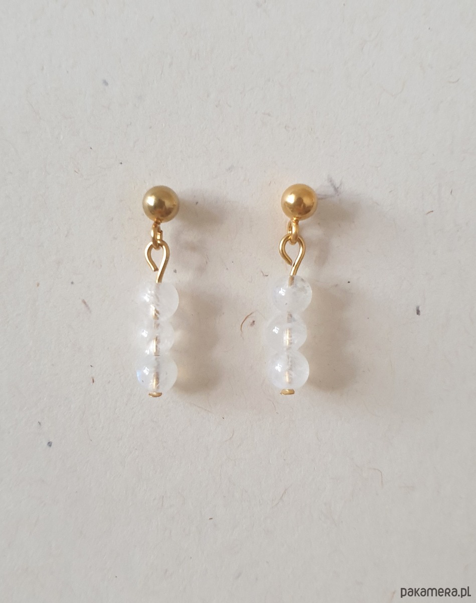 kolczyki z kamieniami Kolczyki DROPSY MINI kamień księżycowy 1