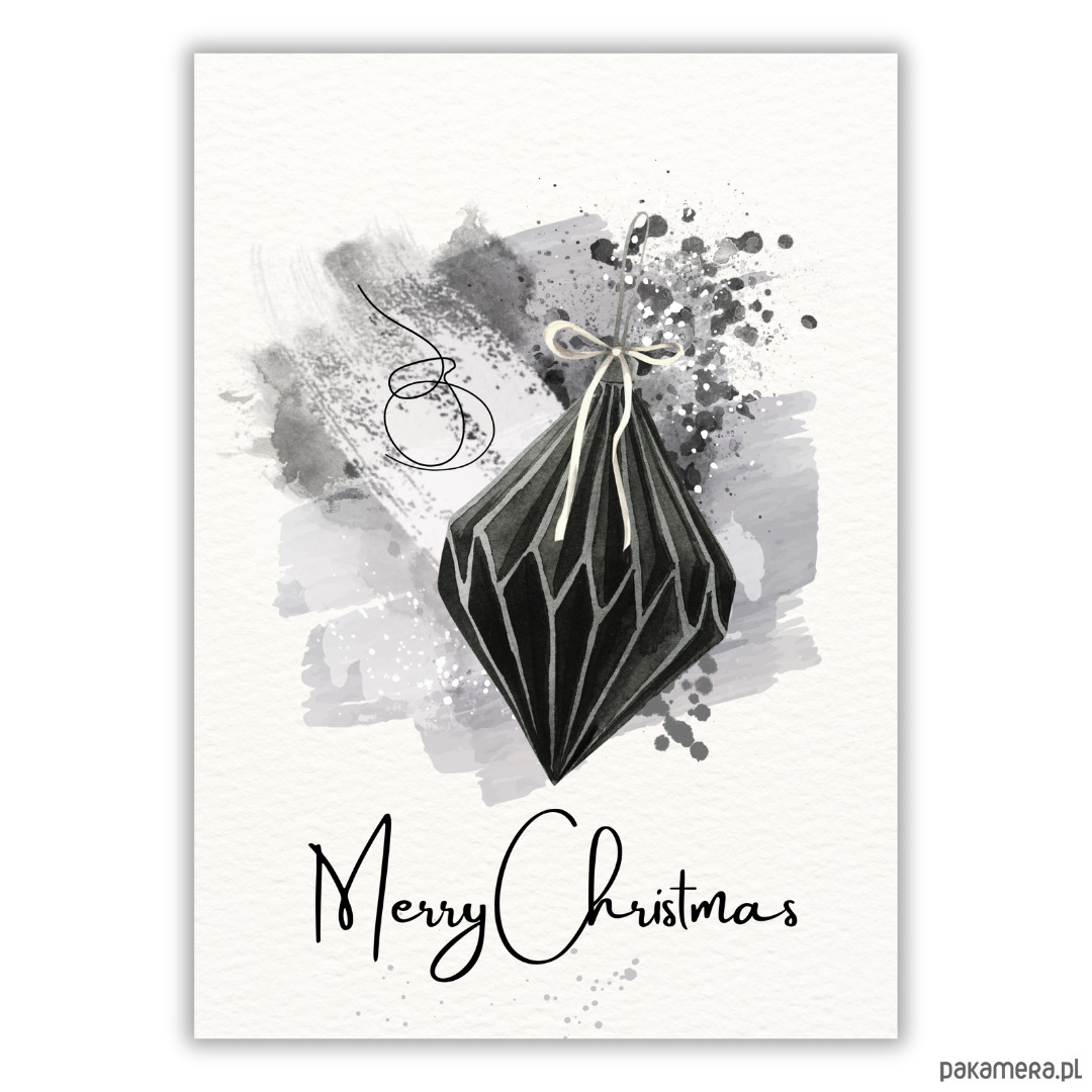 plakaty Plakat Black Christmas bauble 1