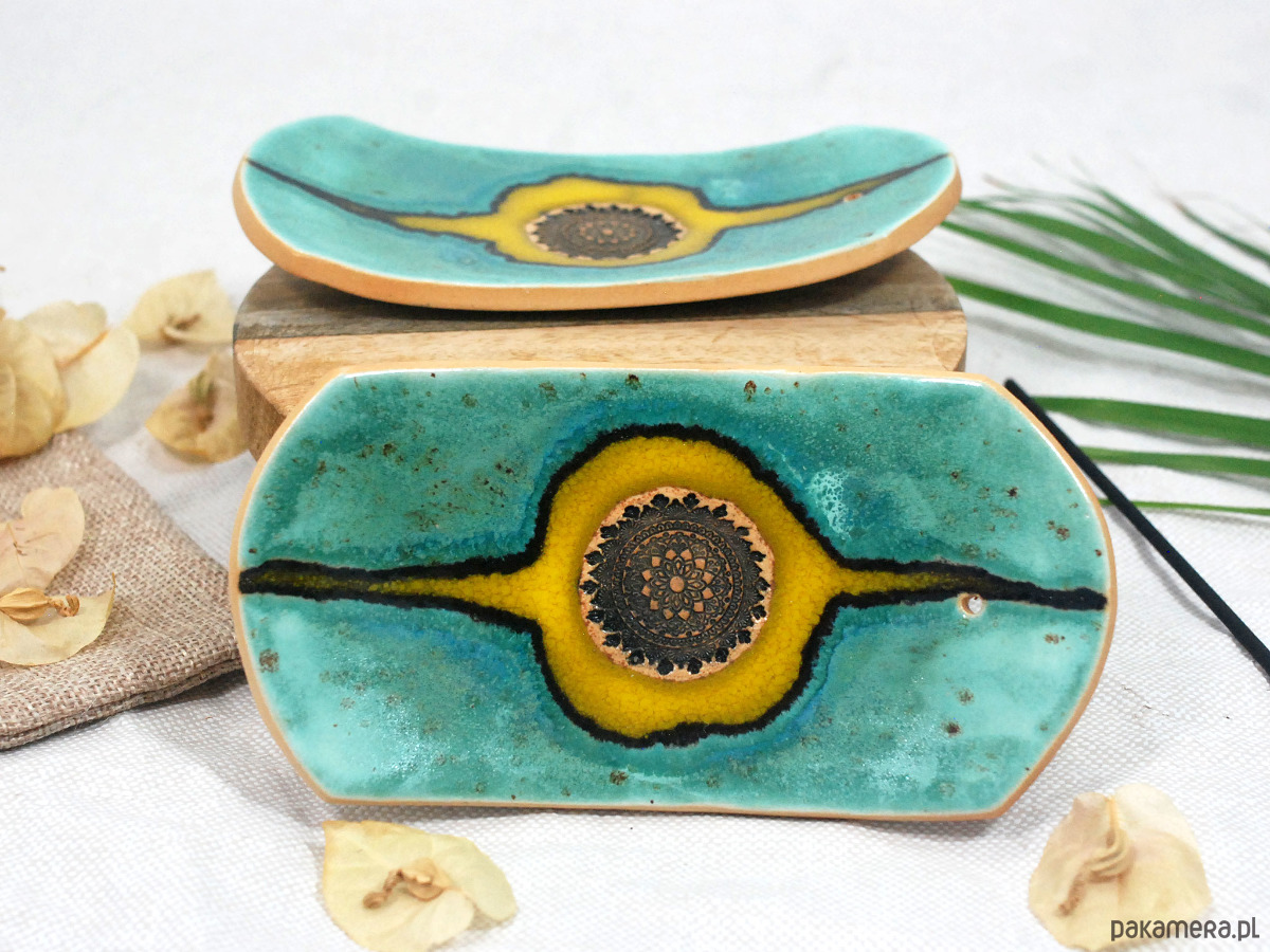 Podstawki pod kadzidełka Ceramiczna podstawka na kadzidełko - lawa 3