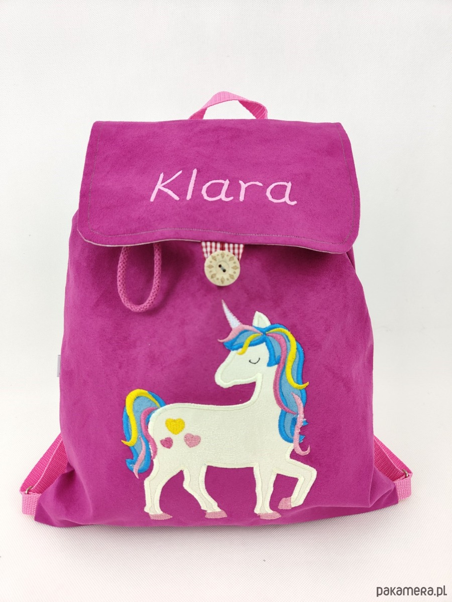torebki, worki i plecaki dziecięce Personalizowany prezent dla dziewczynki, plecak z jednorożcem 1