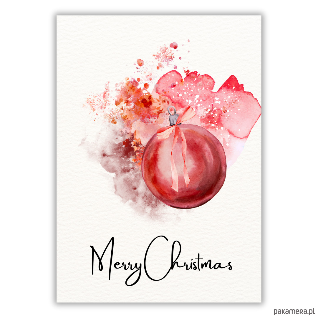 plakaty Plakat Red Christmas bauble No1 1