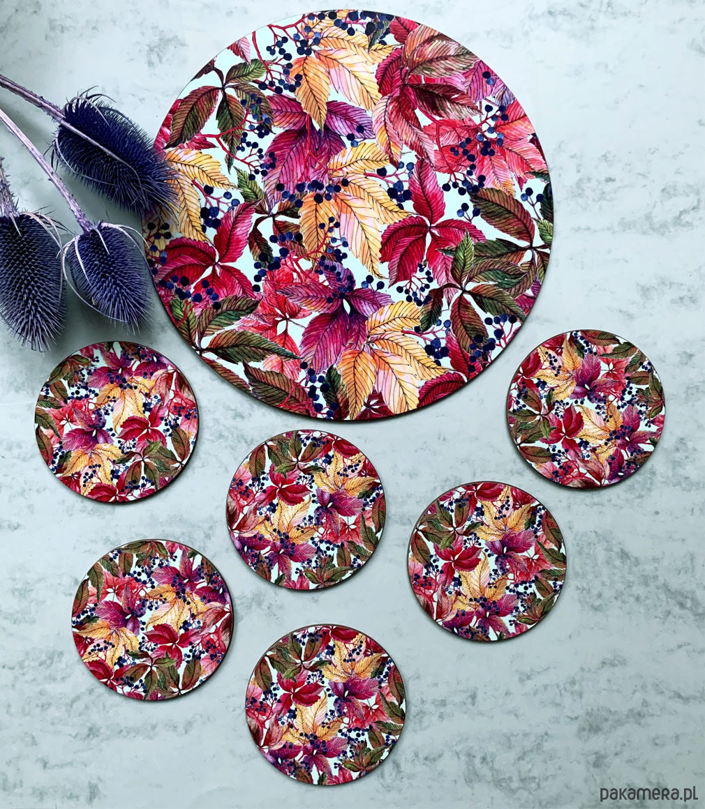 podkładki do kuchni Podkładki pod kubek- Winobluszcz 1