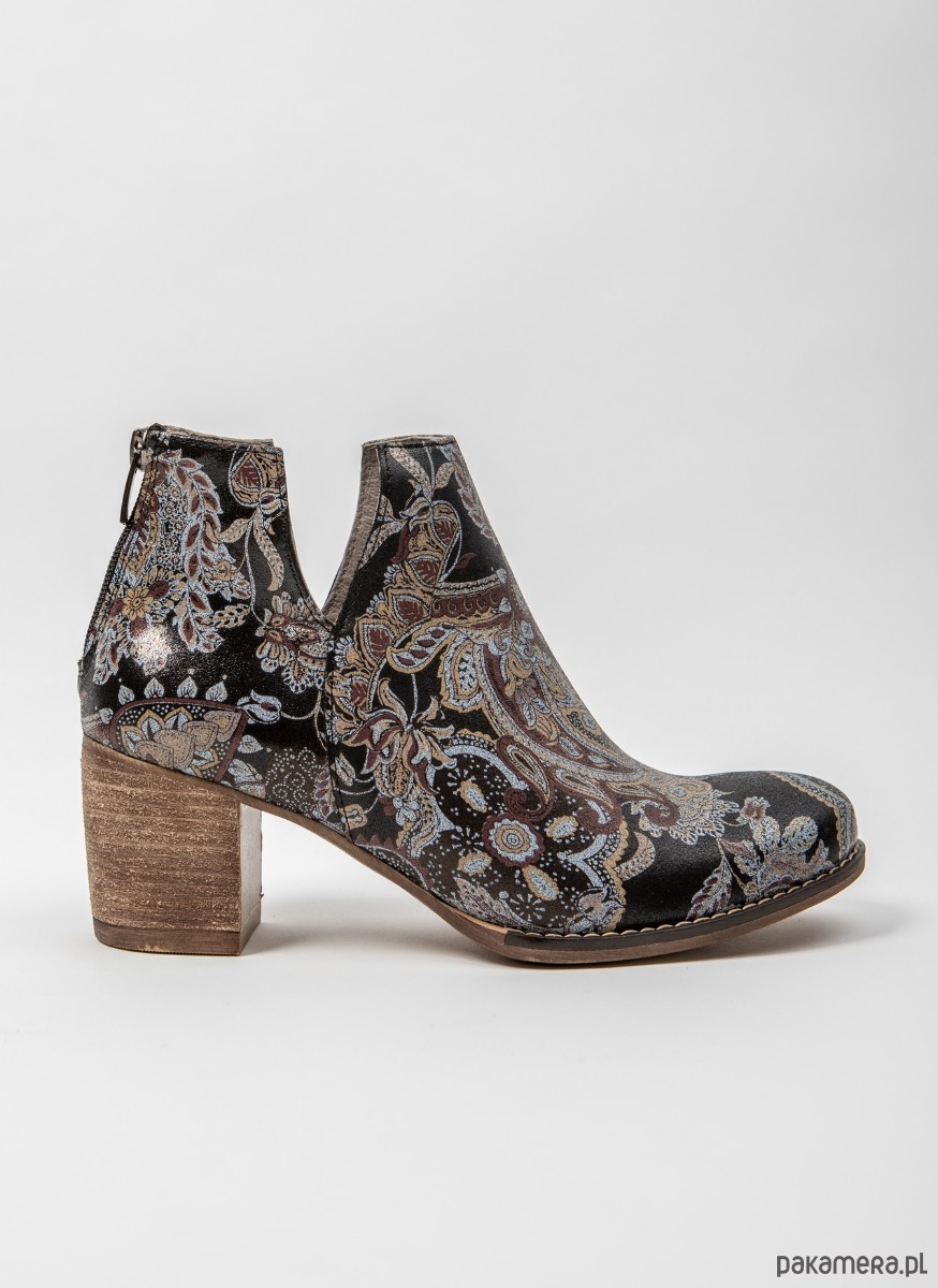 botki damskie SKÓRZANE BOTKI DO KOSTKI ZAPATO 501 BOHO 2