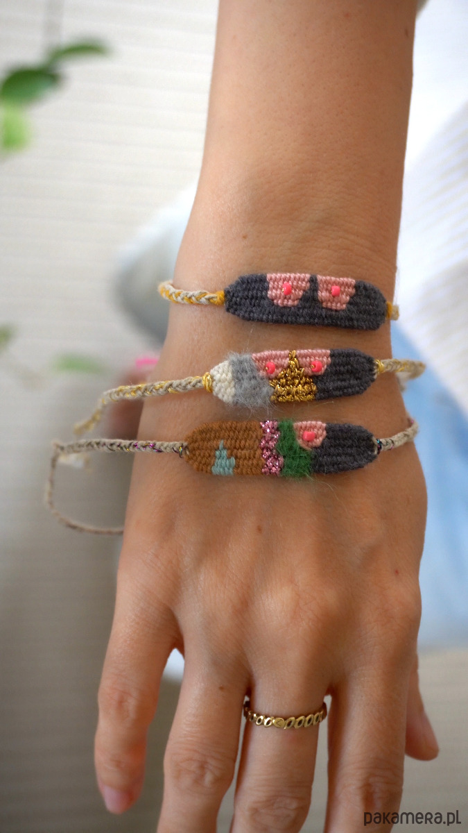 bransoletki na sznurku Mini boho bransoletka na sznurku 3