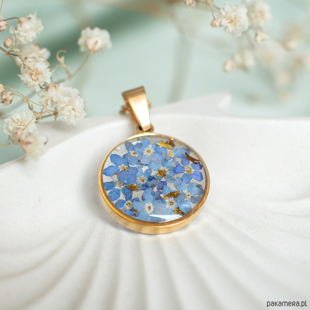 wisiory Wisiorek z niezapominajkami 2