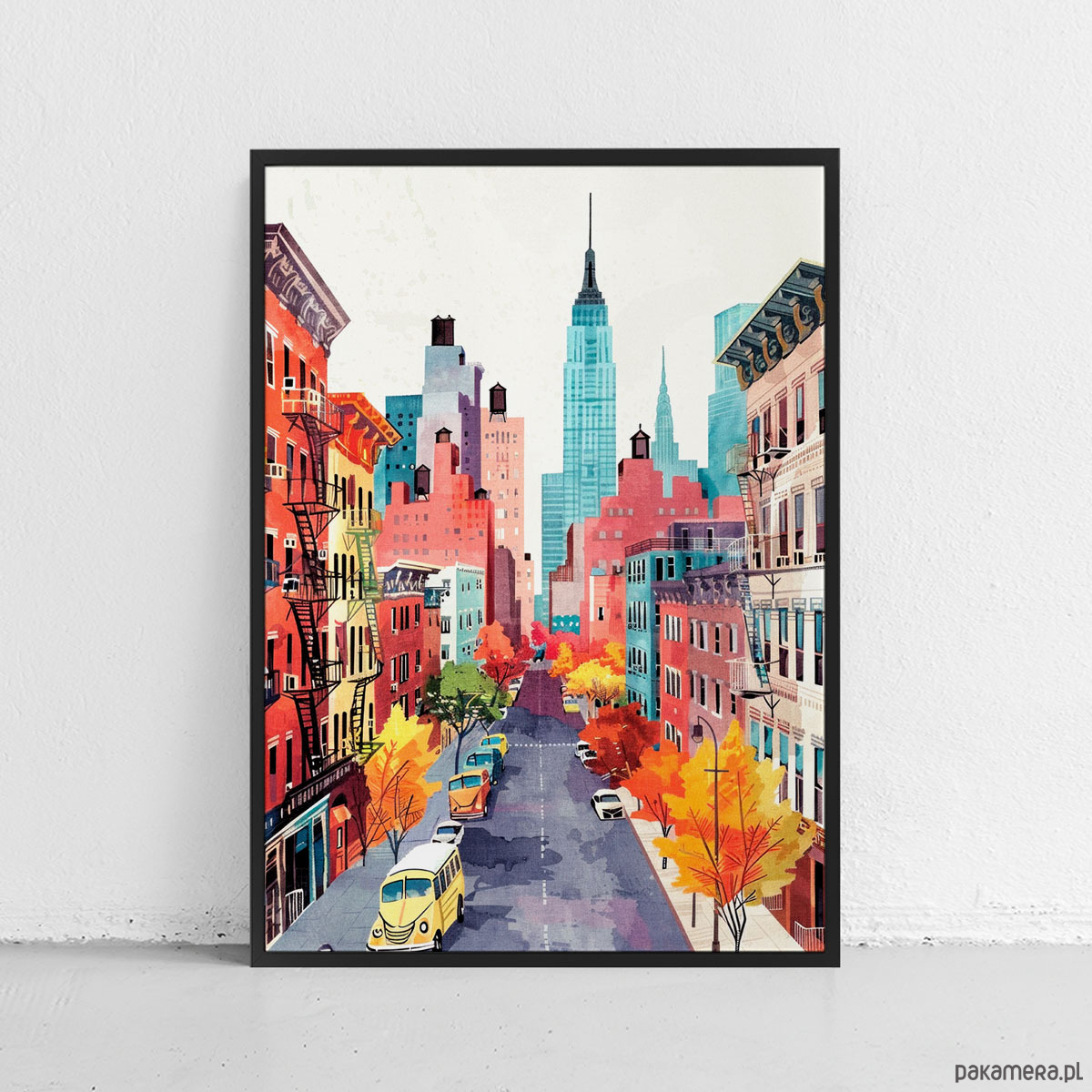 plakaty New York City  Nowy Jork - plakat ilustracja grafika 4