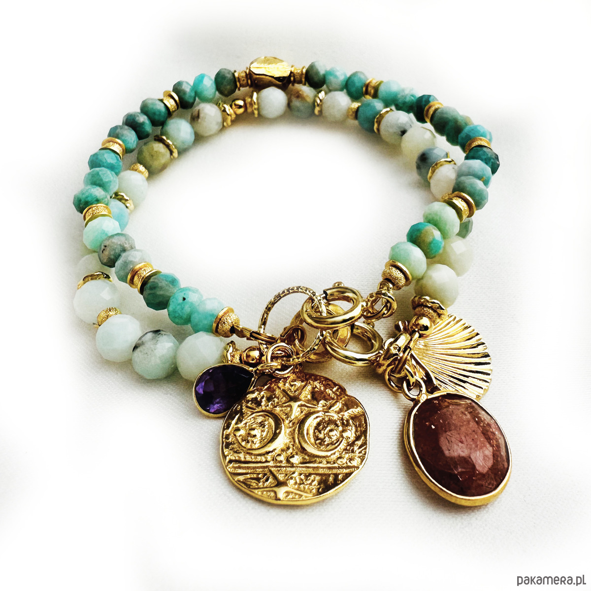 bransoletki z kamieni naturalnych BŁOGOŚĆ 1- Bransoletka AMAZONIT, kamienie naturalne 4
