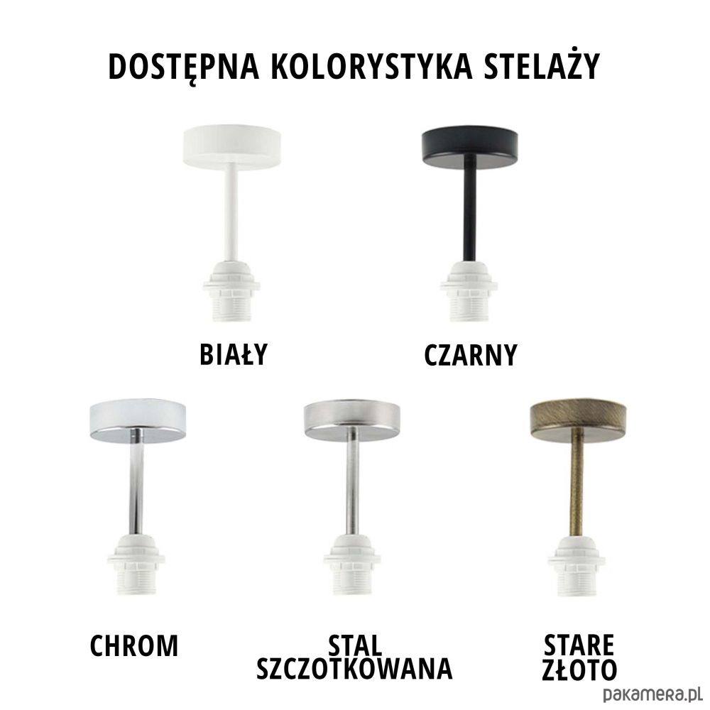 plafony Duży plafon do salonu o średnicy 80 cm GRENADA GOLD 8