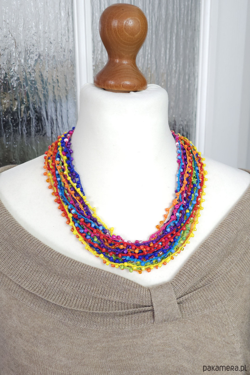 kolie 5805 Tęczowy naszyjnik boho 3