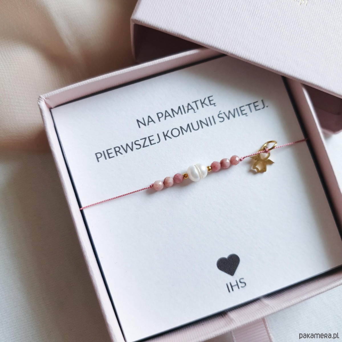 bransoletki na sznurku Bransoletka Na I Komunię Święta 1