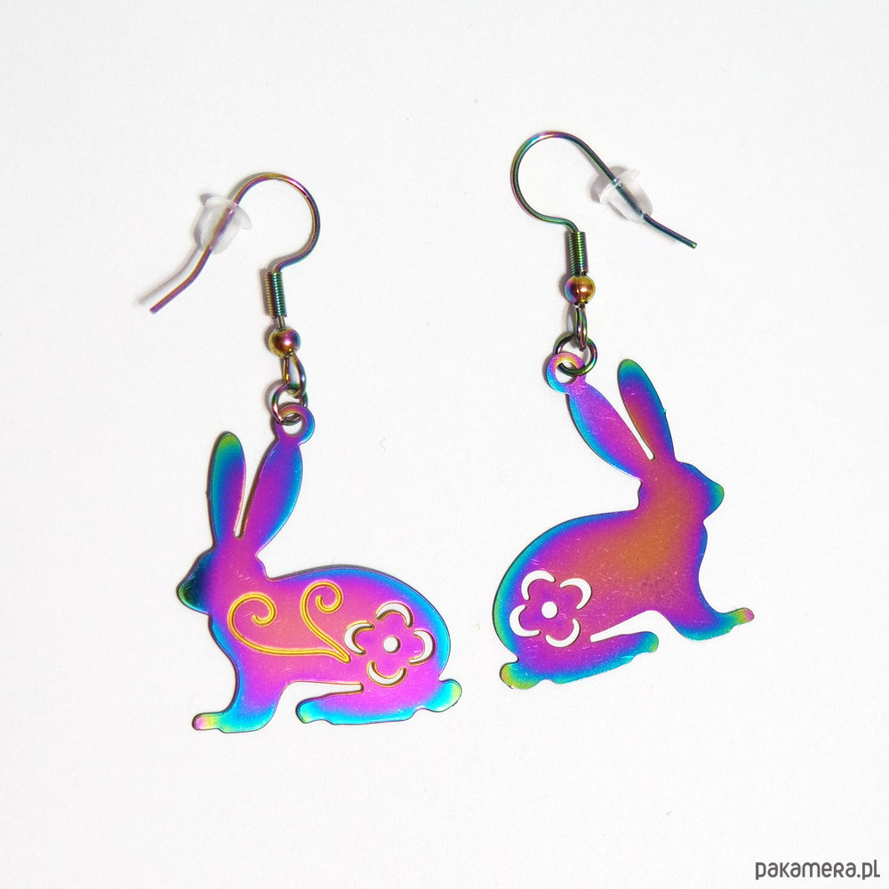 kolczyki - inne Kolekcja Starlight - kolczyki Królik - stal 1