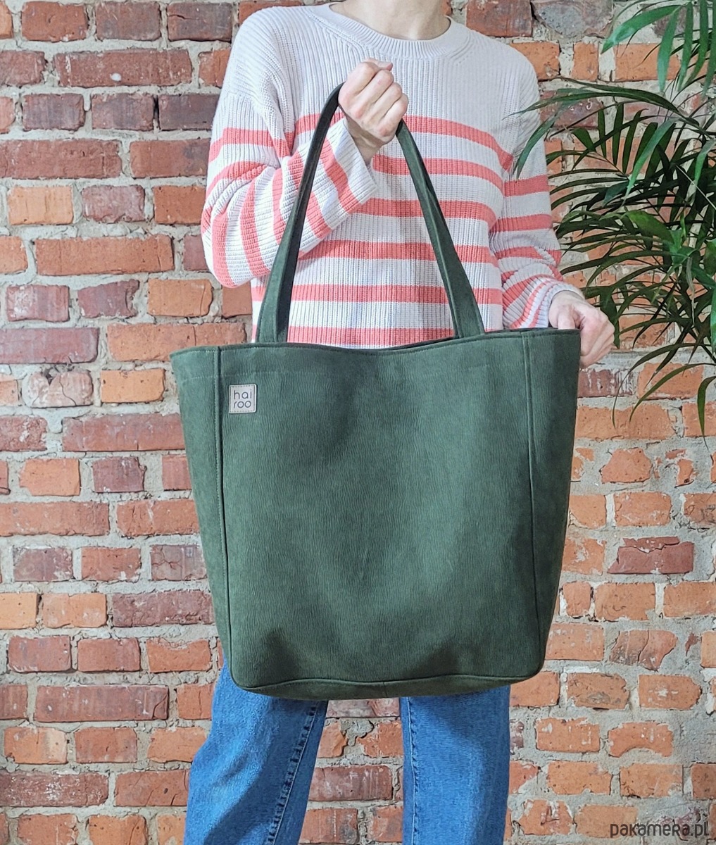 torby na ramię Lazy bag Bukka zielona vegan oversize 3