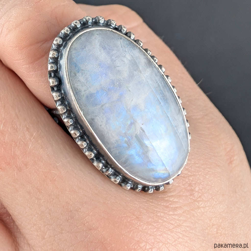 pierścionki srebrne Pierścionek retro księżycowy 4