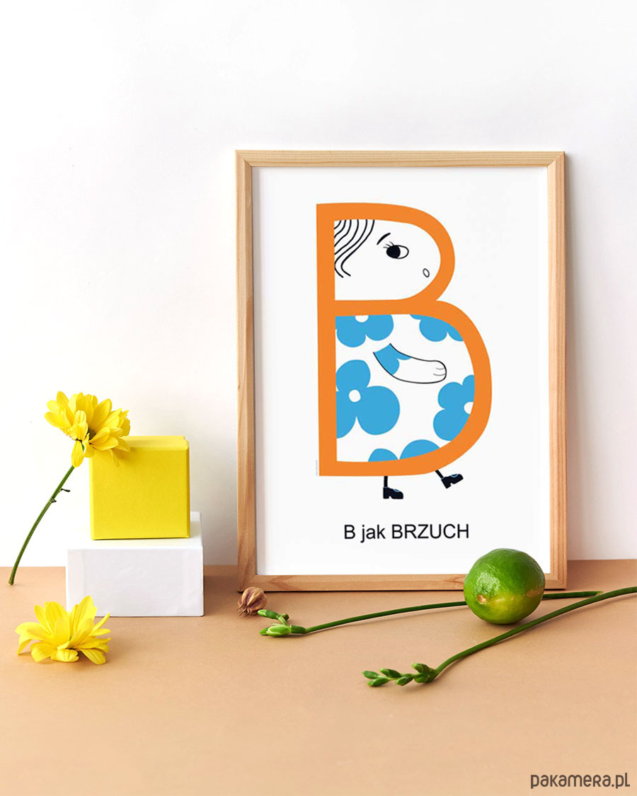 plakaty Plakat "B jak brzuch" 2
