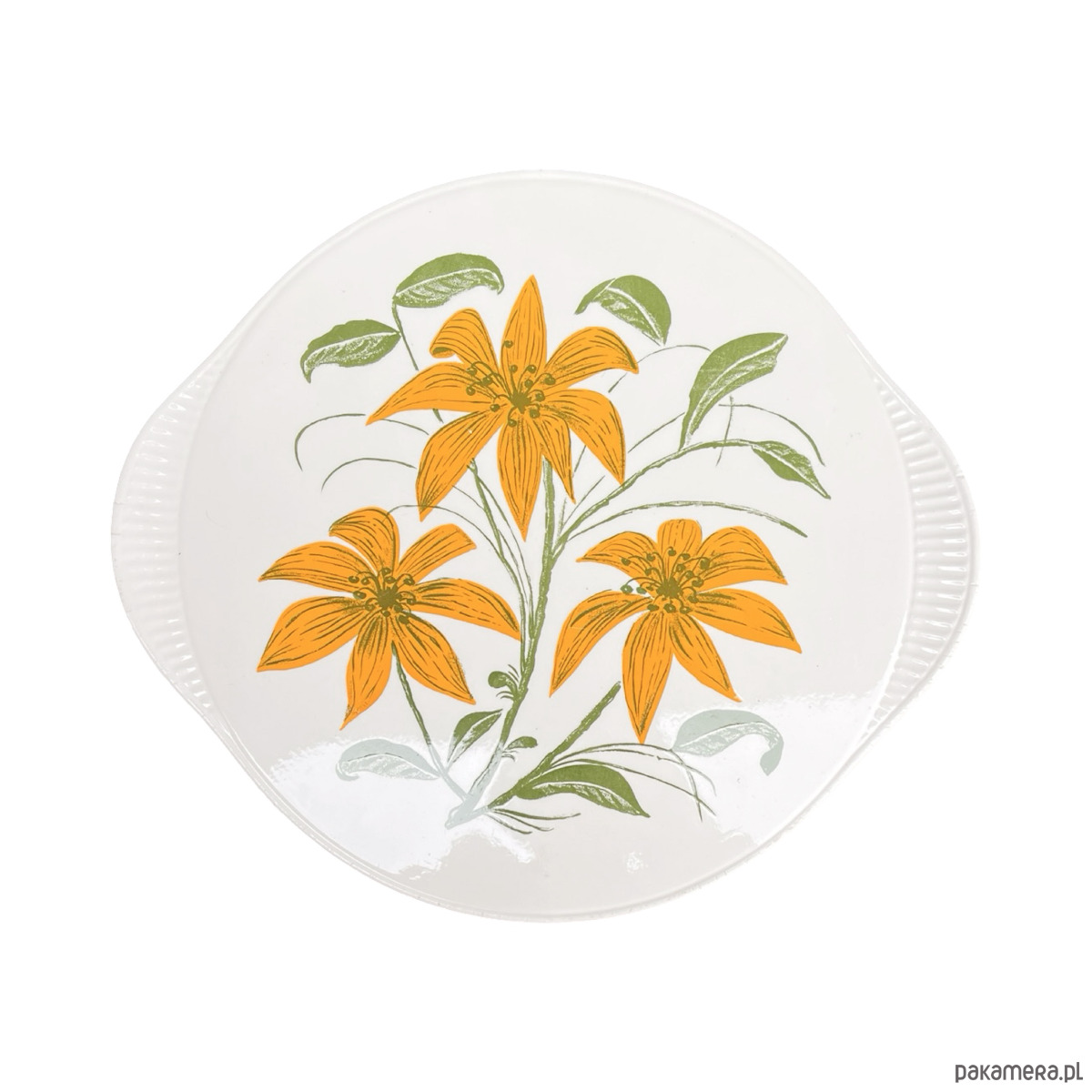 patery i talerze Patera Edelkeramik Grünstadt motyw kwiatowy Niemcy lata 60. Mid Century Modern 7