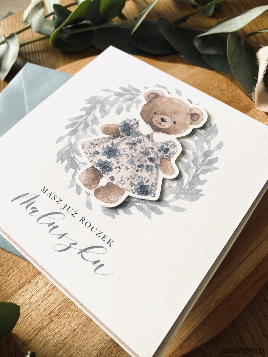 kartki scrapbooking Kartka dla dziecka na roczek, Pierwsze urodziny 3