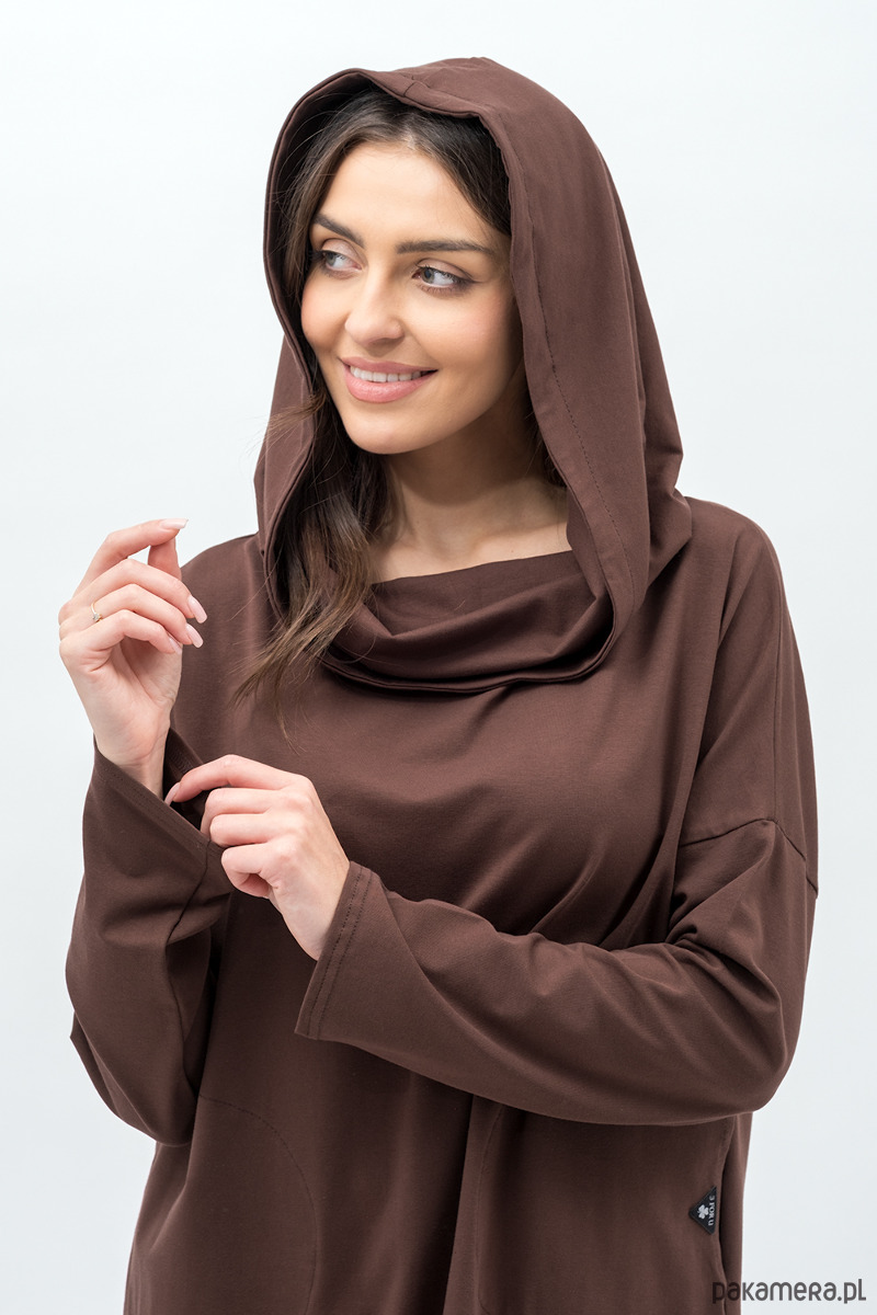 sukienki midi damskie Sukienka ,,NANA" czekolada 4