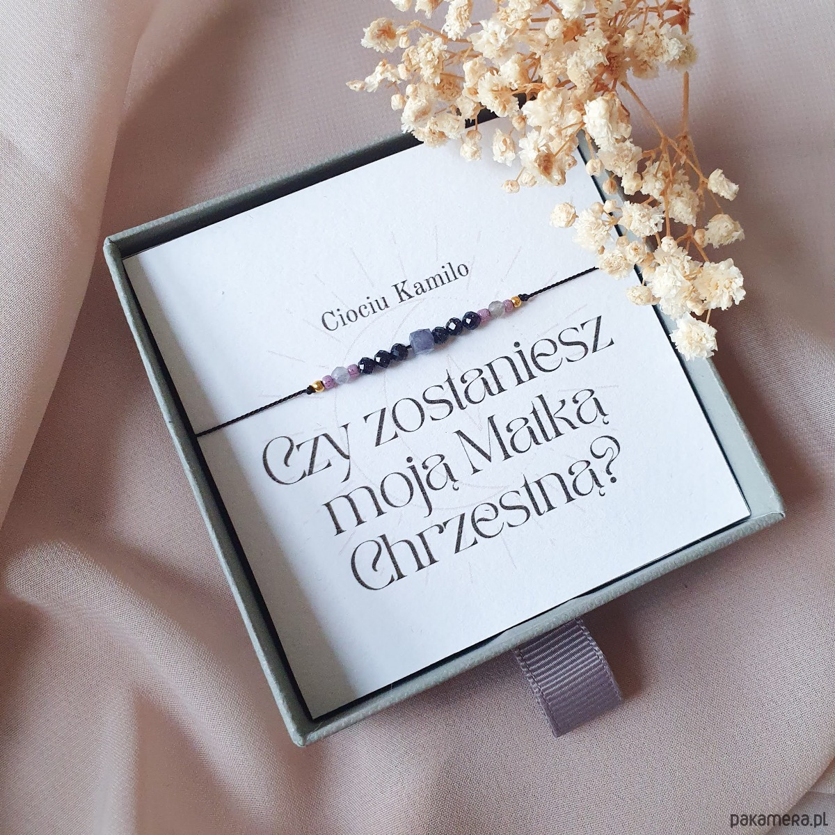 bransoletki na sznurku Bransoletka Czy zostaniesz moją MATKĄ CHRZESTNĄ 1