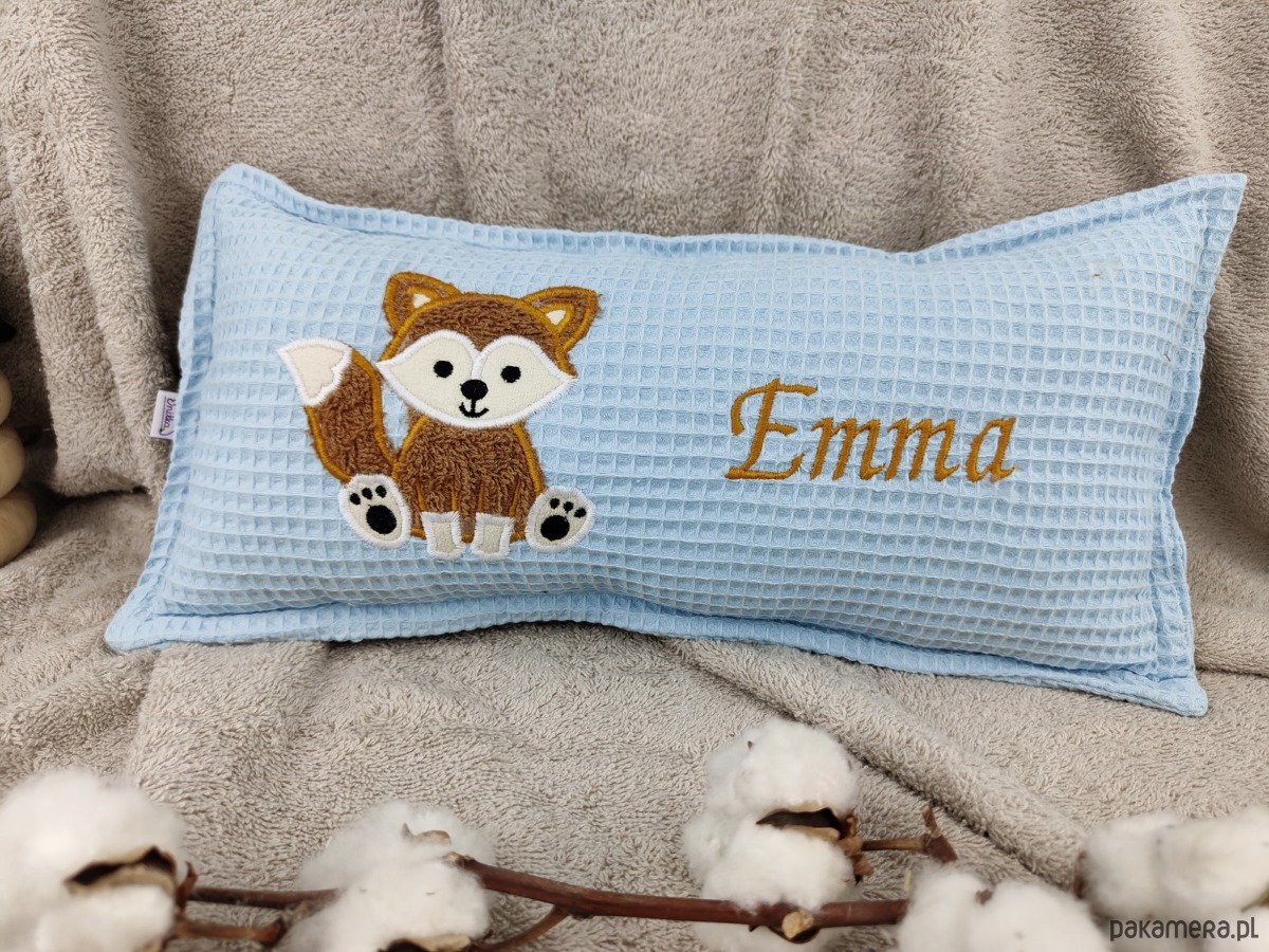 poduszki do pokoju dziecka Personalizowany prezent dla dziecka - imienna poduszka z liskiem 3