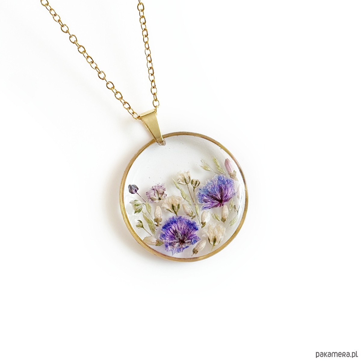 naszyjniki - inne Naszyjnik z kwiatami, prezent na święta 2